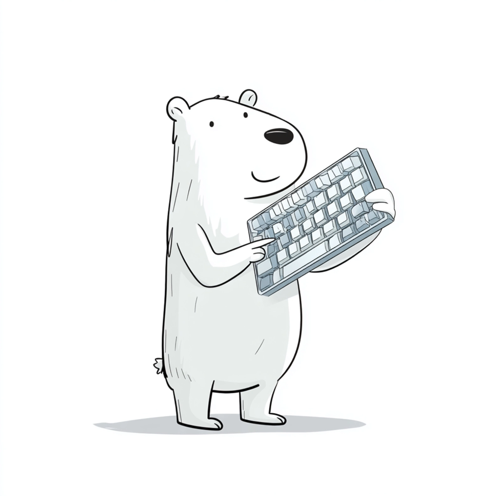 A capybara opening links from the keyboard