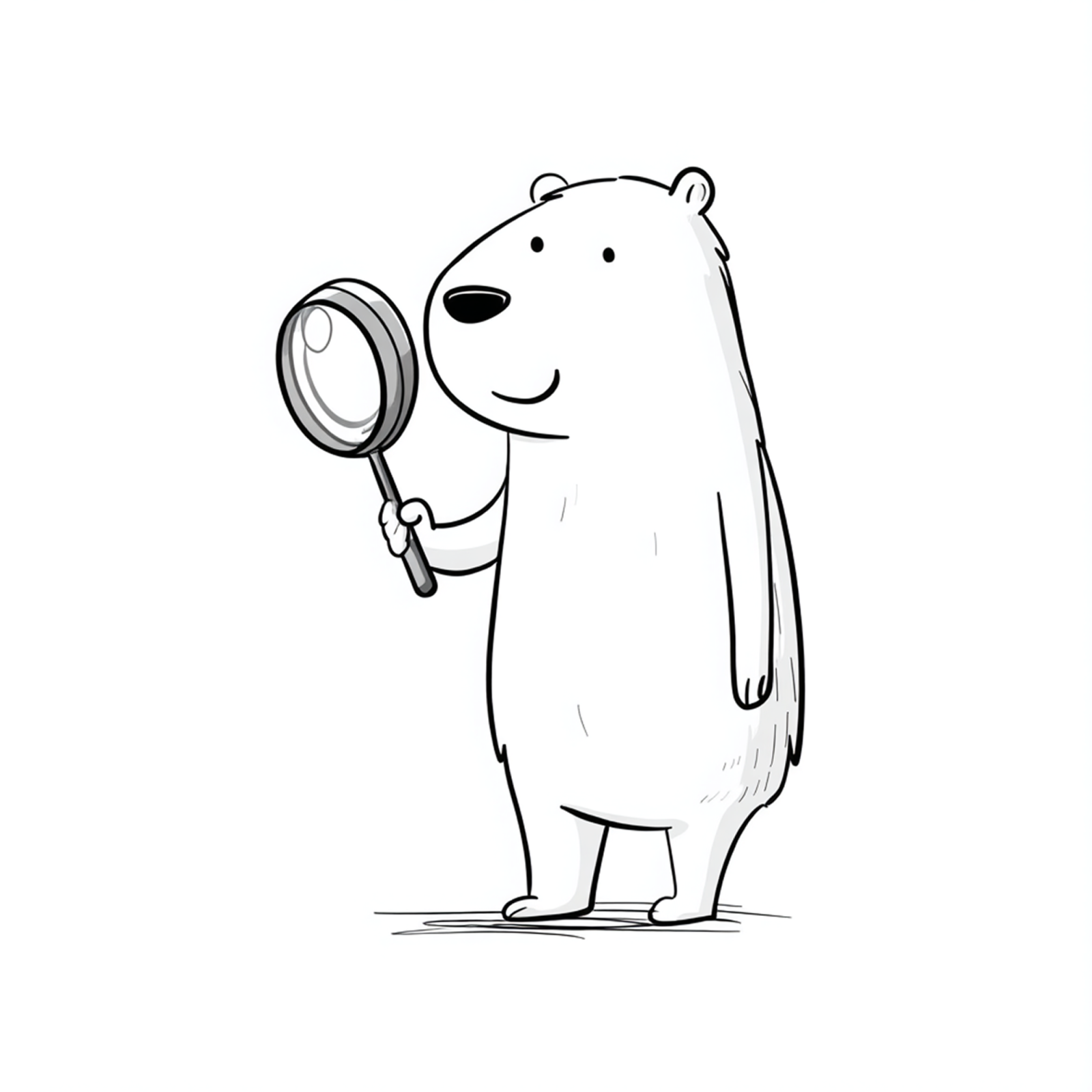 The Shiori capybara mascot holding a magnifying glass to search saved bookmarks