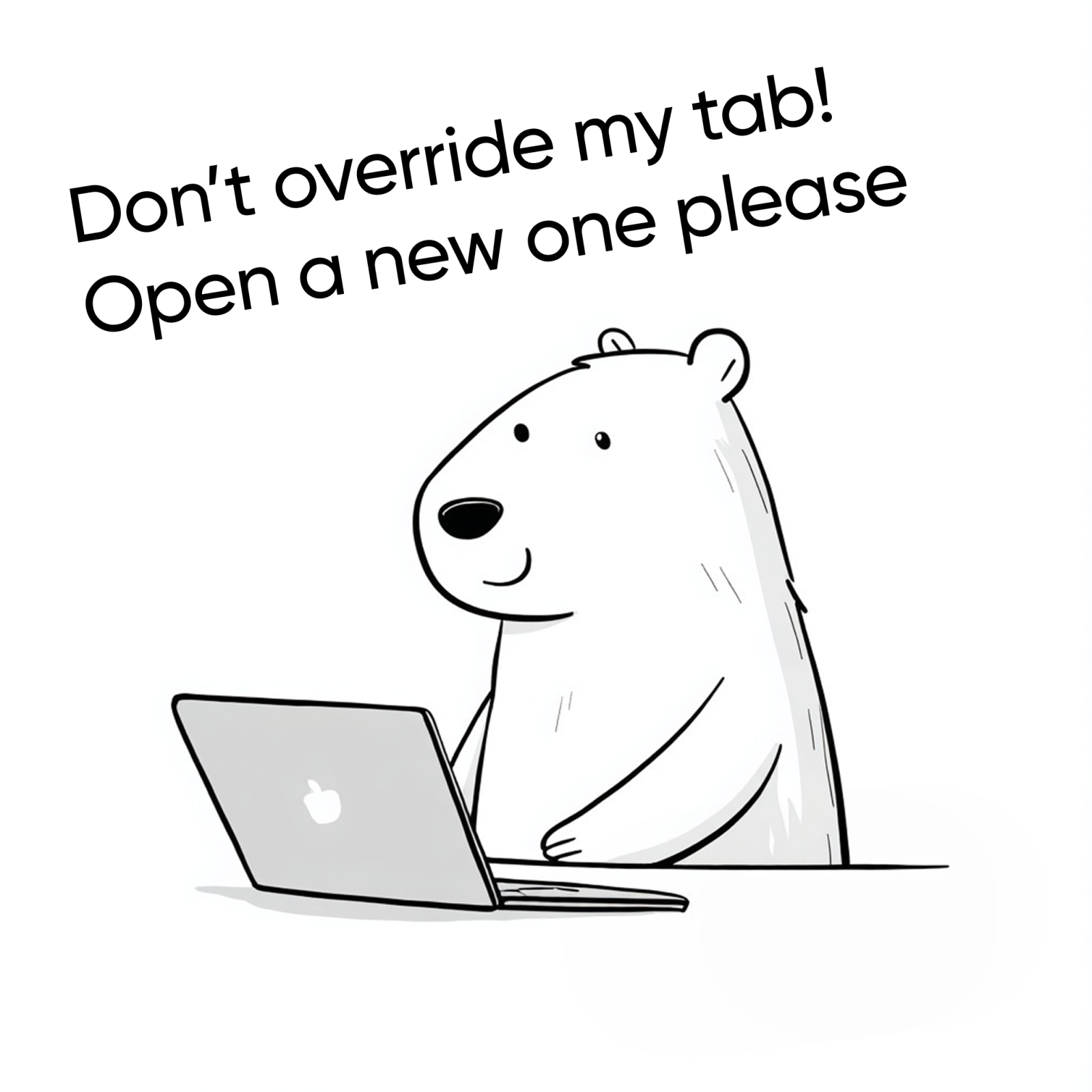 A capybara at a laptop wanting a link to open in a new tab